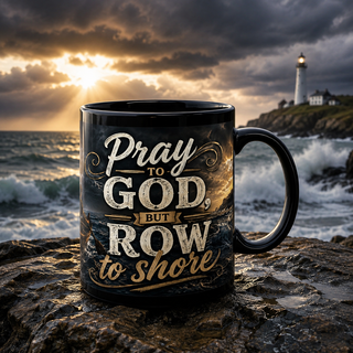 Pray to God But Row to Shore Mug
