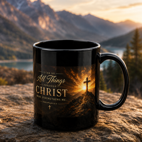 I Can Do All Things Through Christ mug | Christian Scripture Philippians 4:13
