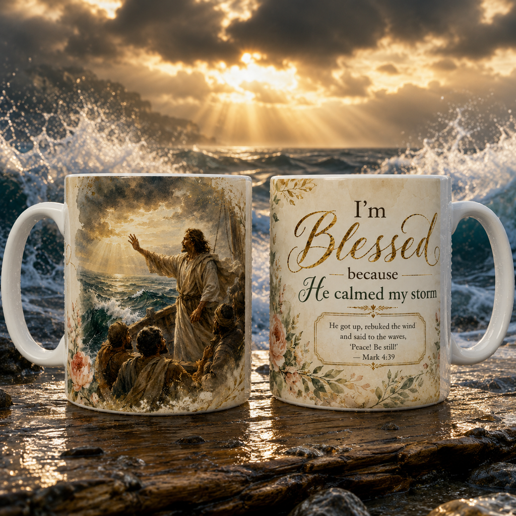 Im Blessed Because He Calmed My Storm Mug