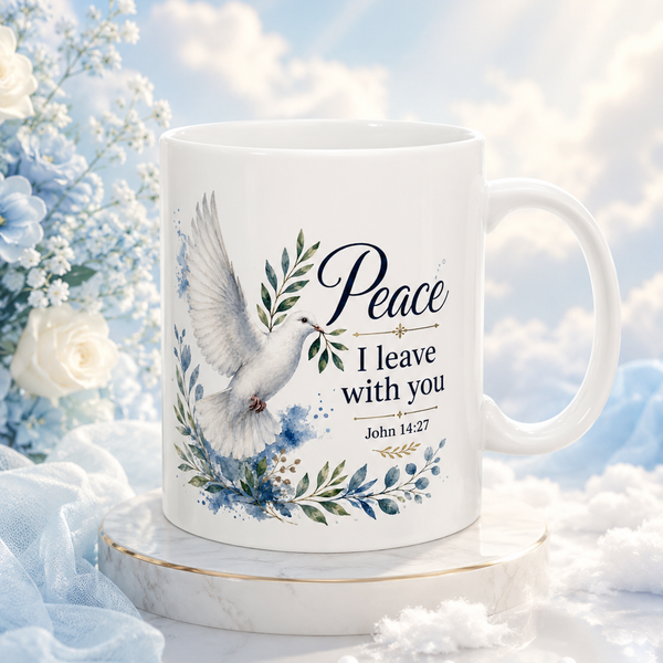 White Dove of God Mug | Peace Bird Ceramic Mug