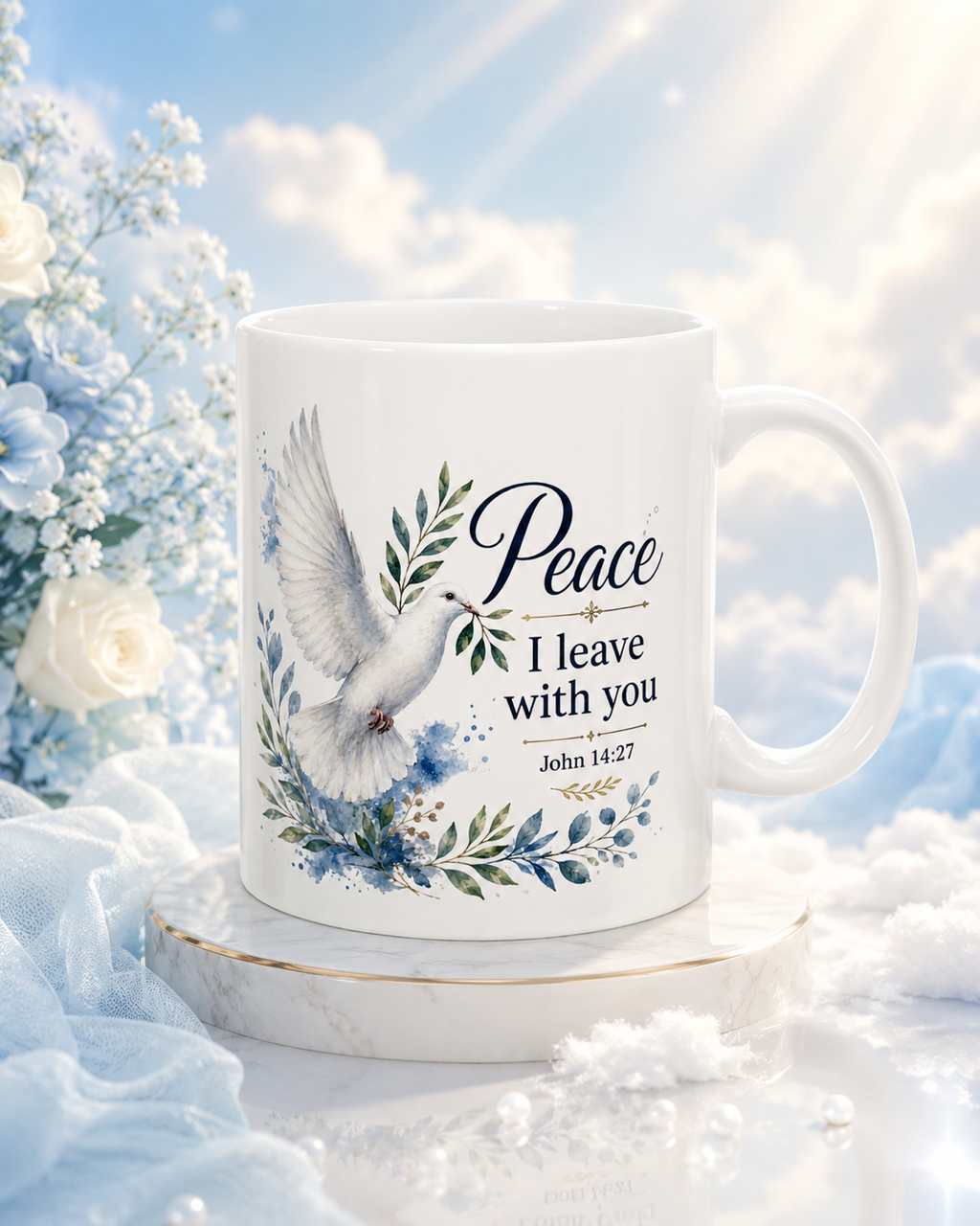 White Dove of God Mug | Peace Bird Ceramic Mug