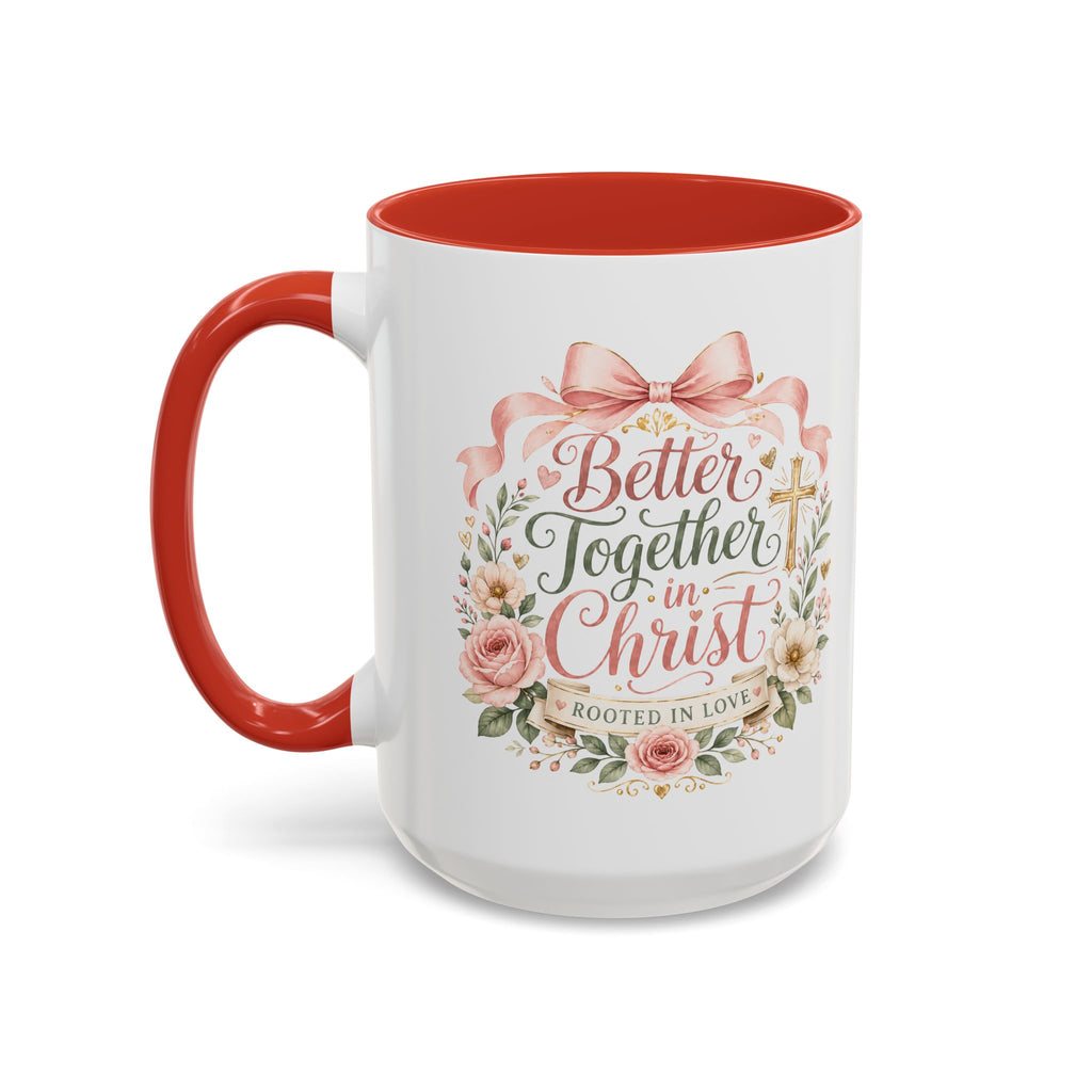 Better Together in Christ Mug, Christian Couple Gift, Rooted in Love Coffee Cup, Faith Wedding Anniversary Mug, Bible Verse Gift