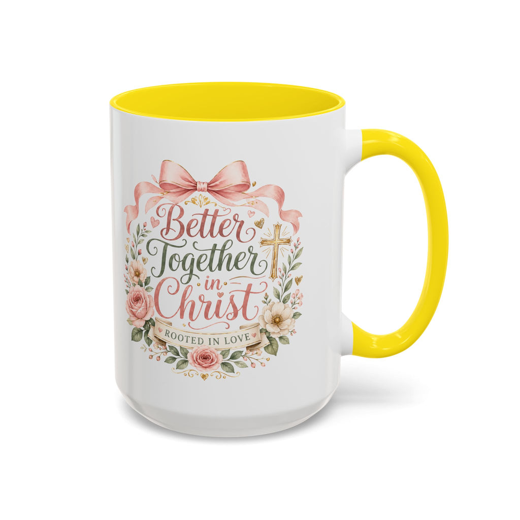 Better Together in Christ Mug, Christian Couple Gift, Rooted in Love Coffee Cup, Faith Wedding Anniversary Mug, Bible Verse Gift