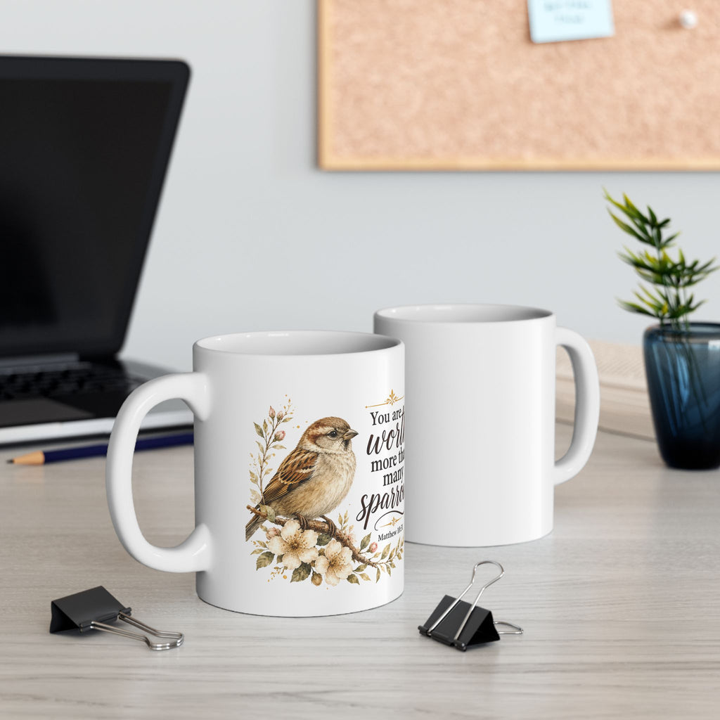 Morning Self-Worth Ceramic Mug | Inspirational Quote, Positive Affirmation