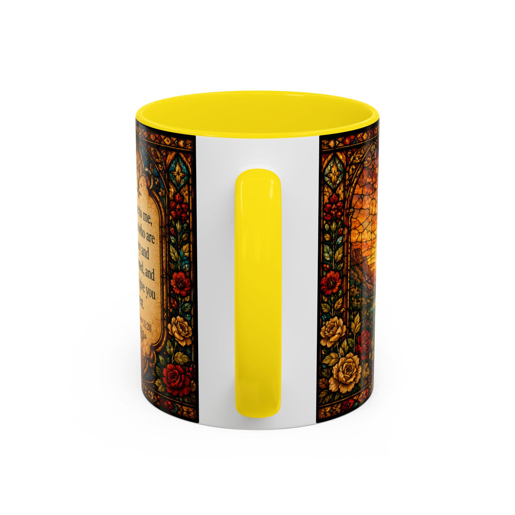 Jesus Stained Glass Artwork Mug | Accent Coffee Mug 11oz or 15oz