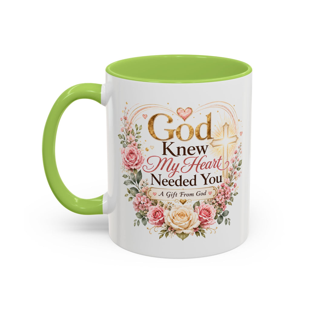 God Knew My Heart Needed You Mug, Christian Love Gift, Romantic Bible Verse Coffee Cup, Gift for Wife Girlfriend Husband Boyfriend