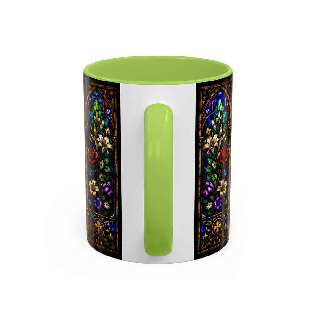 Jesus Crucifixion Mug, Christian Coffee Cup, Stained Glass Cross Mug, Faith Bible Mug, Religious Gift, Holy Bible Coffee Cup