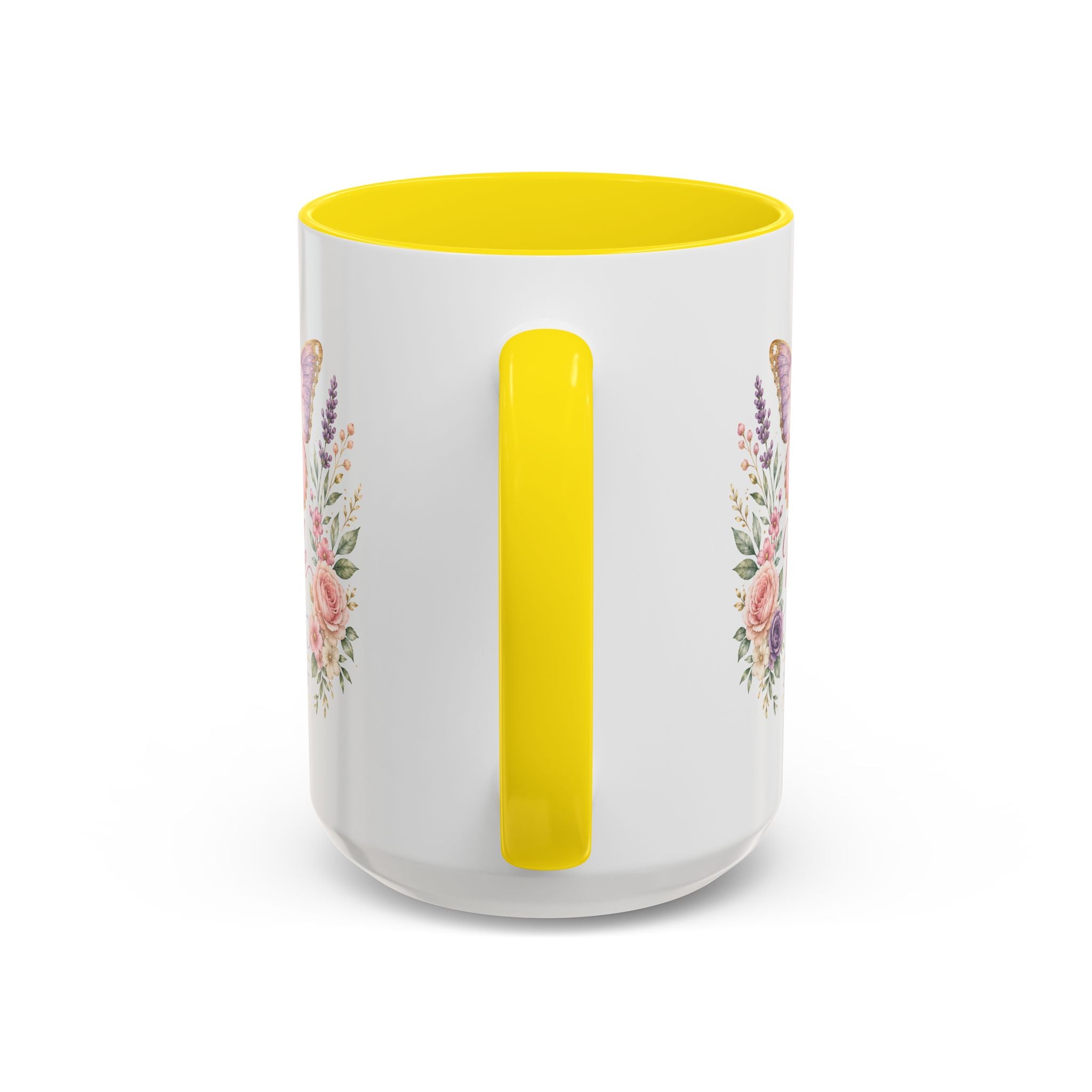 Biblical Butterfly Cup Accent Coffee Mug | Scripture Floral Ceramic