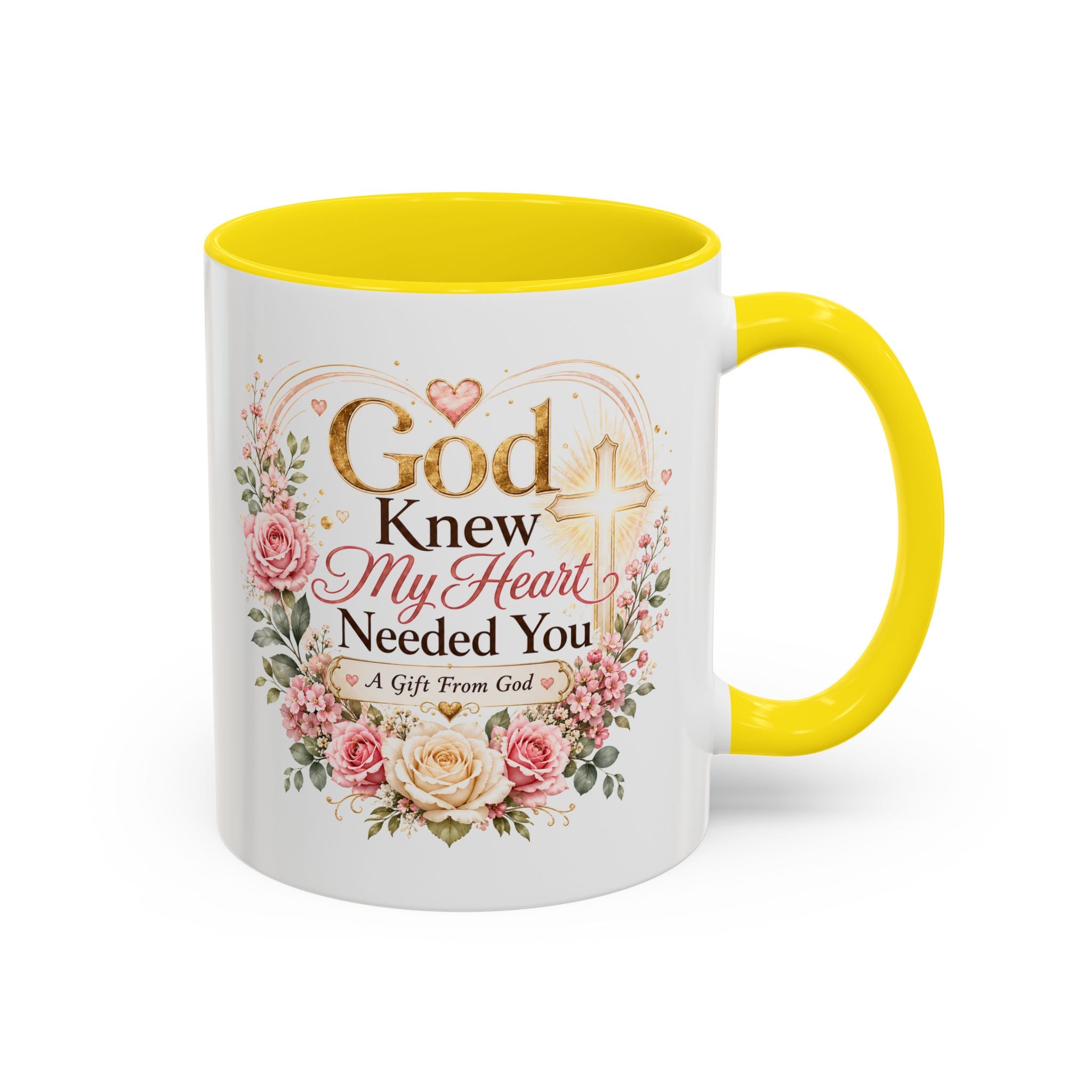 God Knew My Heart Needed You Mug, Christian Love Gift, Romantic Bible Verse Coffee Cup, Gift for Wife Girlfriend Husband Boyfriend