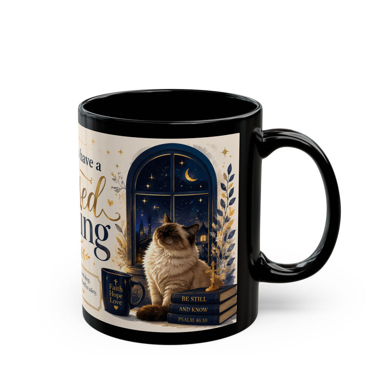 Blessed Evening Cat Psalm Coffee Mug