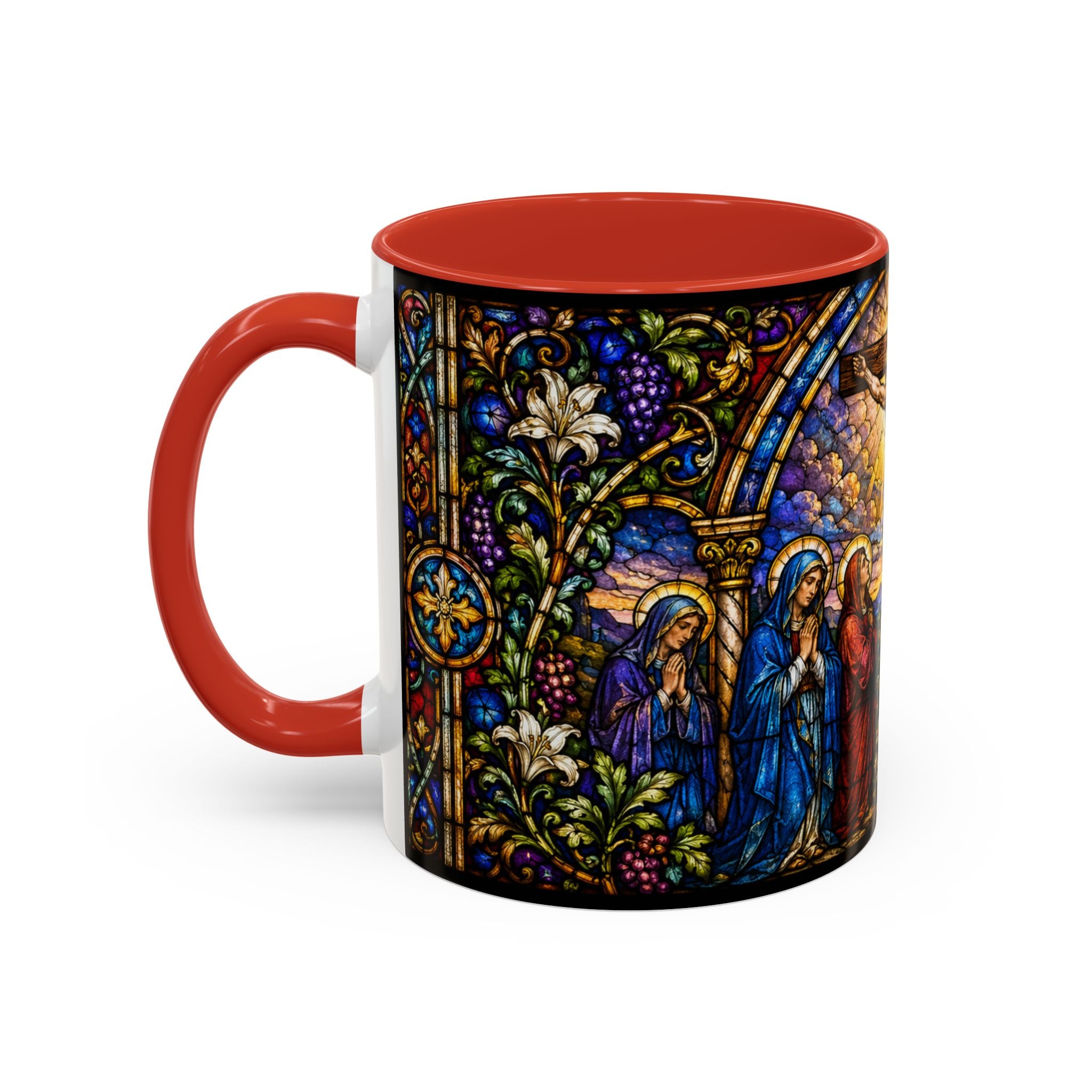 Crucifixion Stained Glass Mug | Accent Coffee Mug