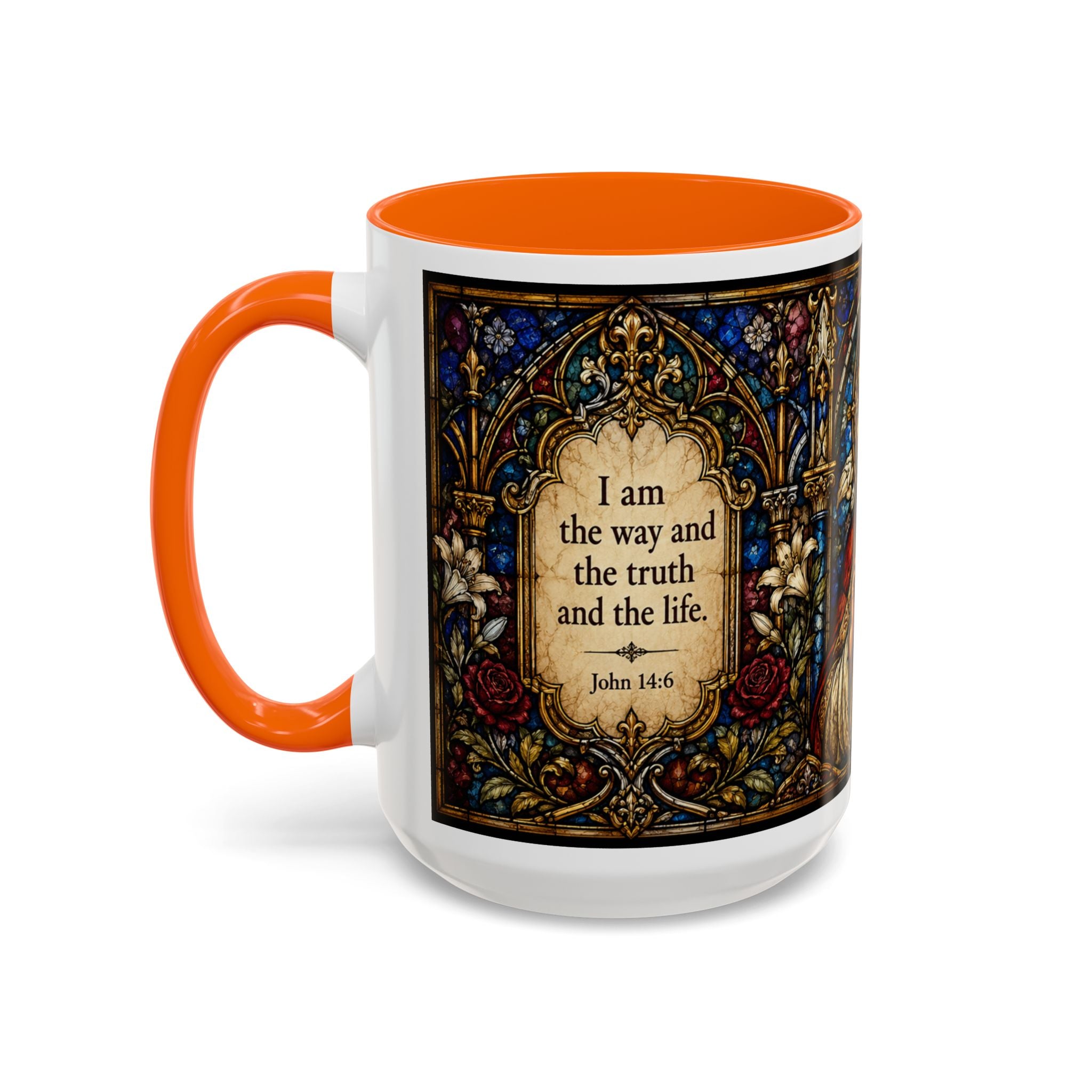 Sacred Heart Jesus Stained Glass Mug | Accent Coffee Mug