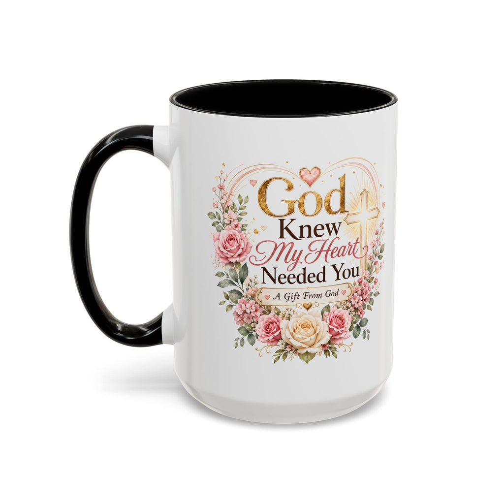 God Knew My Heart Needed You Mug, Christian Love Gift, Romantic Bible Verse Coffee Cup, Gift for Wife Girlfriend Husband Boyfriend