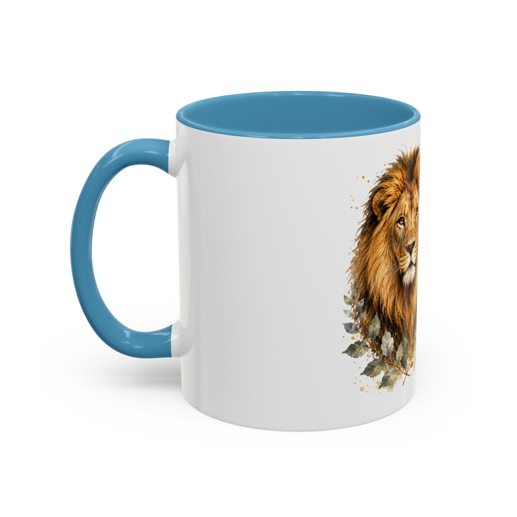 Strong and Courageous Lion Christian Mug | Accent Coffee Mug 11oz 15oz