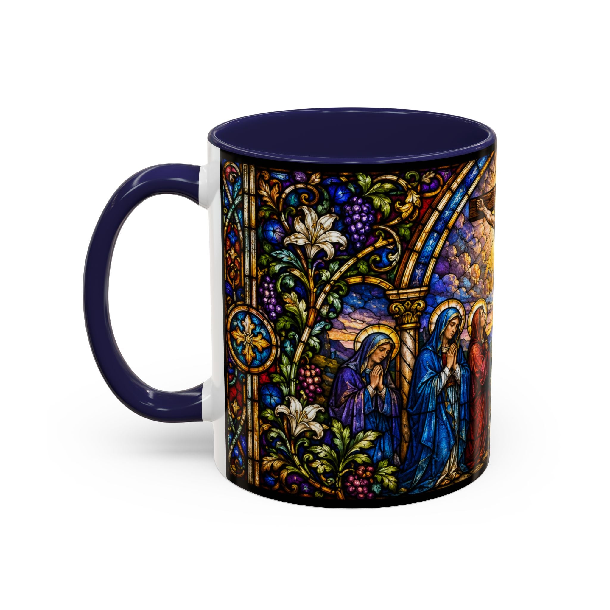 Crucifixion Stained Glass Mug | Accent Coffee Mug
