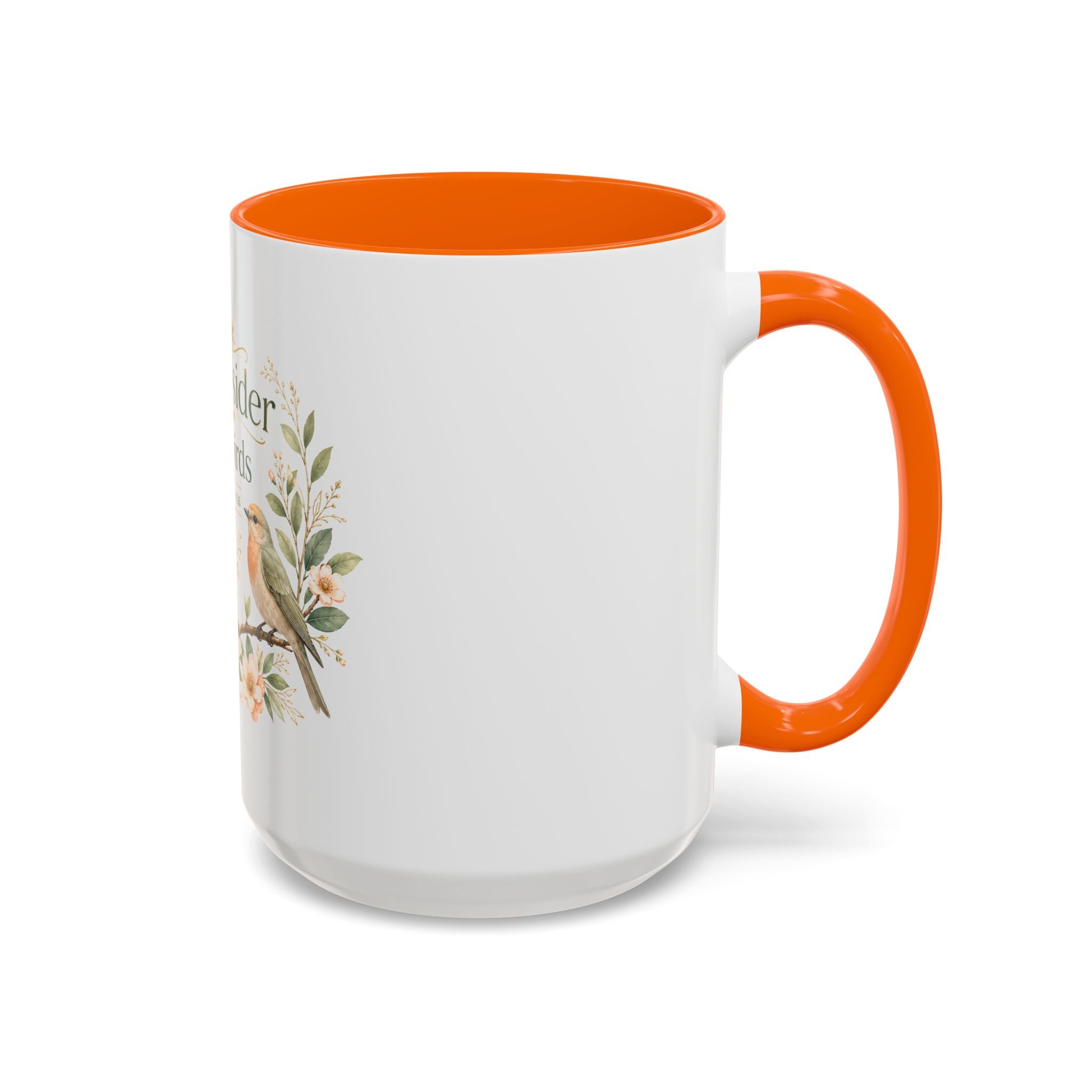 Spiritual Birds Illustration Accent Coffee Mug | Girly Bird Art 11oz 15oz