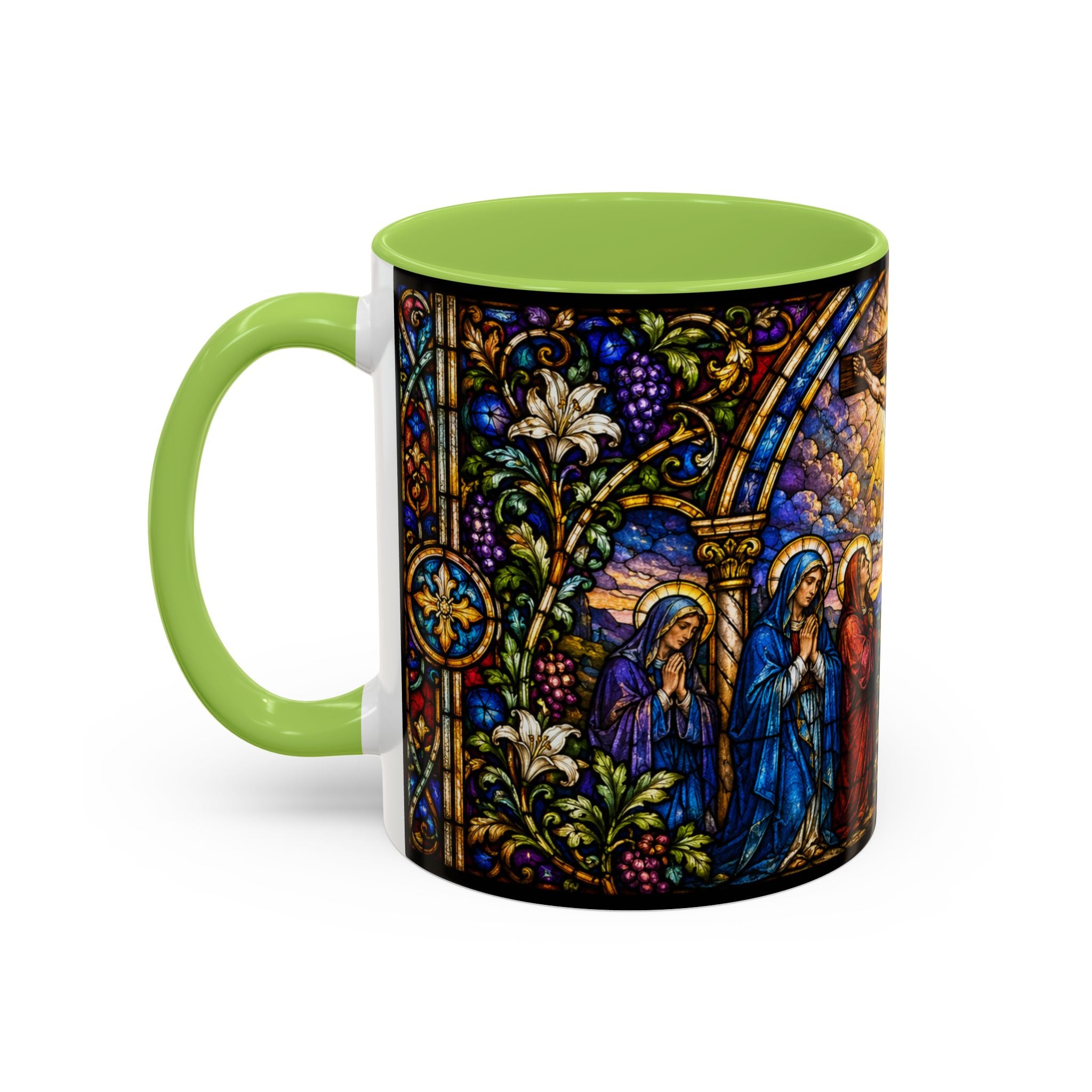 Crucifixion Stained Glass Mug | Accent Coffee Mug