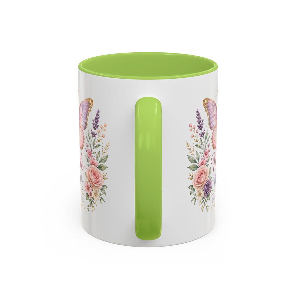 Biblical Butterfly Cup Accent Coffee Mug | Scripture Floral Ceramic