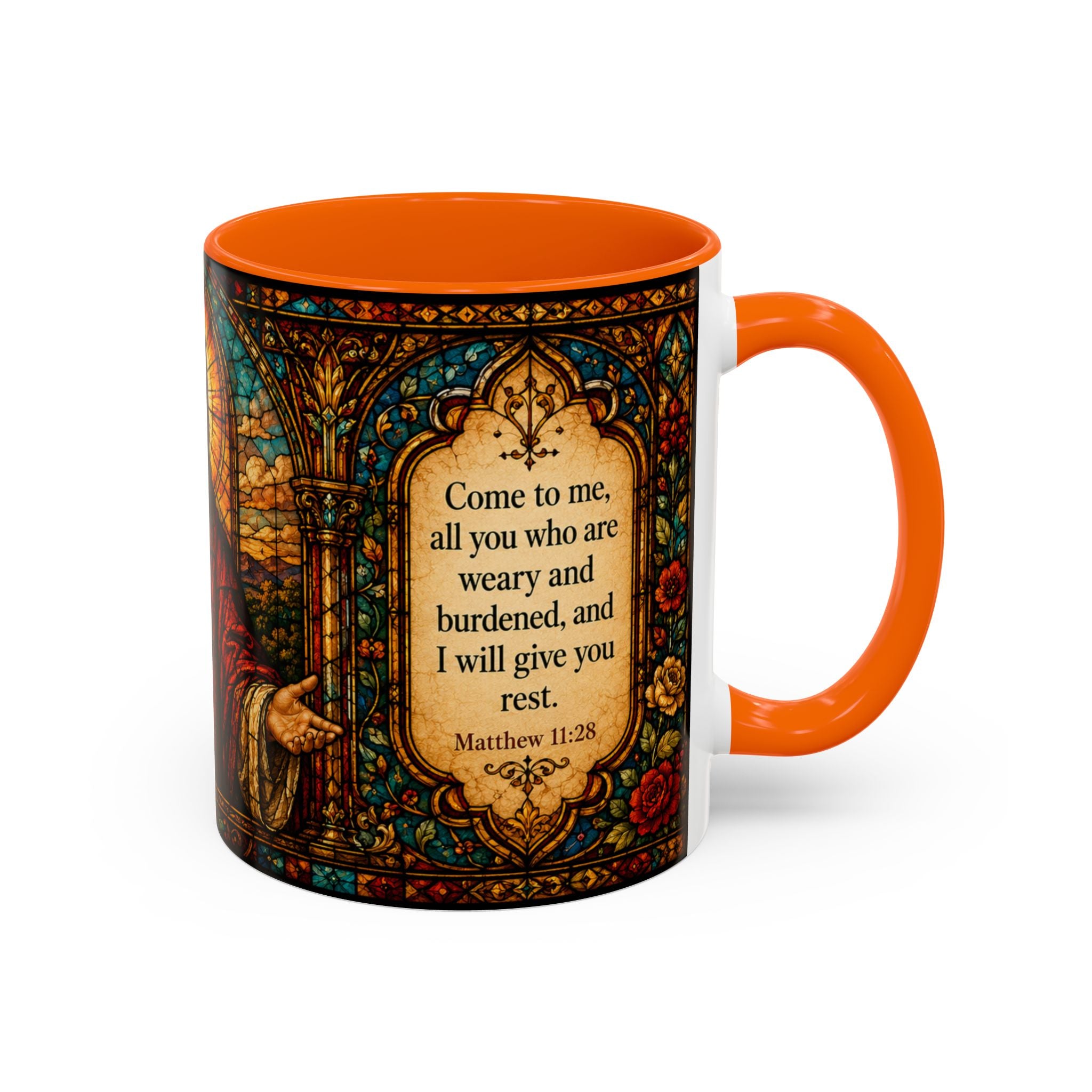 Jesus Stained Glass Artwork Mug | Accent Coffee Mug 11oz or 15oz