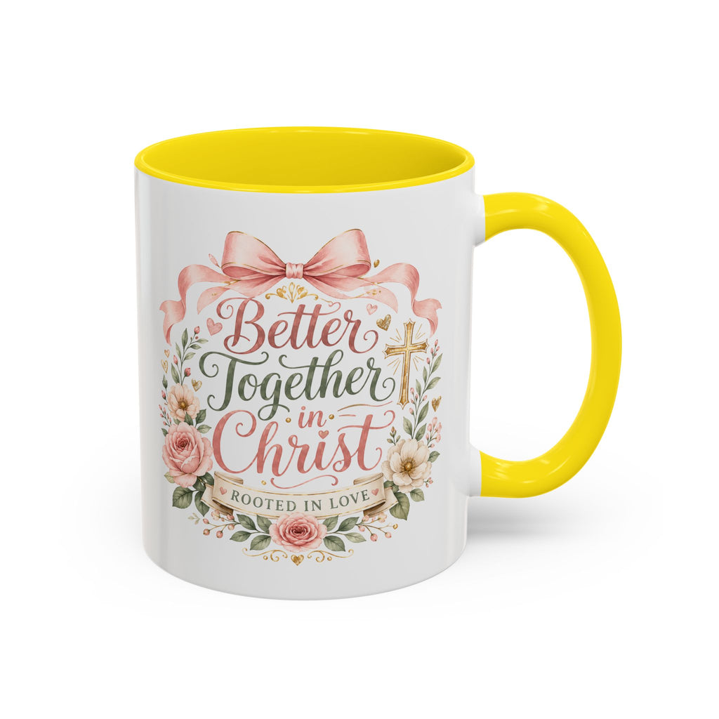 Better Together in Christ Mug, Christian Couple Gift, Rooted in Love Coffee Cup, Faith Wedding Anniversary Mug, Bible Verse Gift