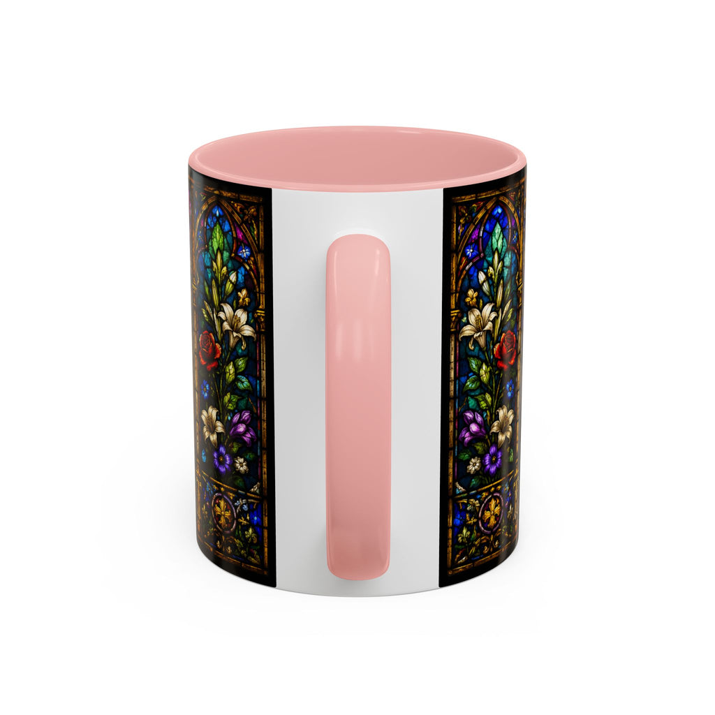 Jesus Crucifixion Mug, Christian Coffee Cup, Stained Glass Cross Mug, Faith Bible Mug, Religious Gift, Holy Bible Coffee Cup