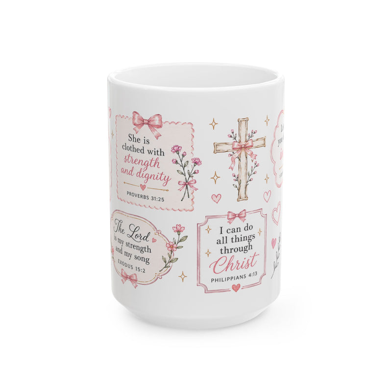 Christian Scripture Mug, Walk by Faith Coffee Cup