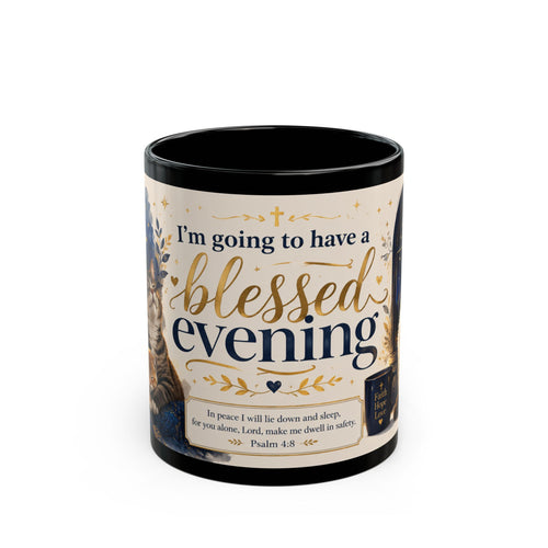 Blessed Evening Cat Psalm Coffee Mug