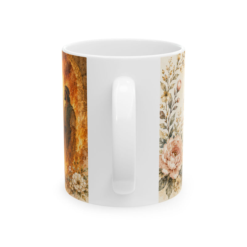 Daniel 3:25 Christian Mug, He Stood in the Fire With Me Bible Verse Coffee Cup, Fiery Furnace Faith Gift
