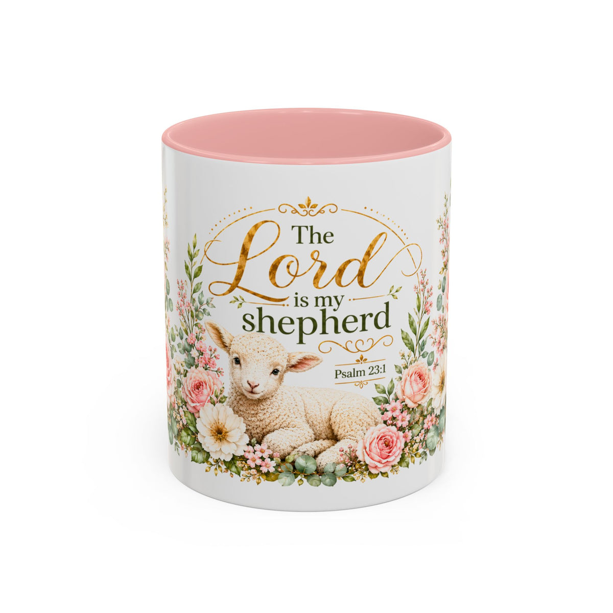 The Lord Is My Shepherd Mug, Psalm 23:1 Christian Coffee Cup, Lamb Bible Verse Mug, Faith Gift for Women Men, Religious Gift