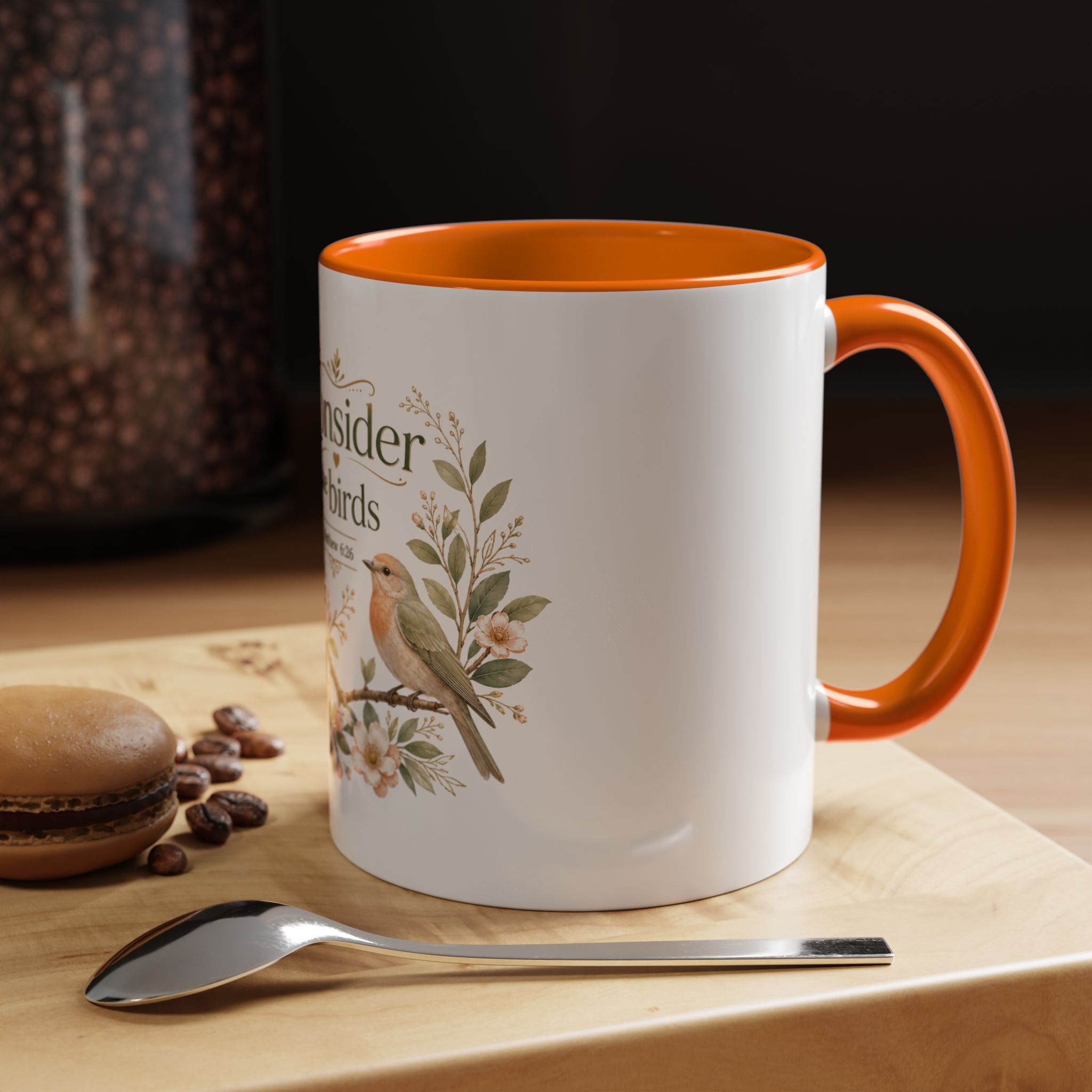 Spiritual Birds Illustration Accent Coffee Mug | Girly Bird Art 11oz 15oz