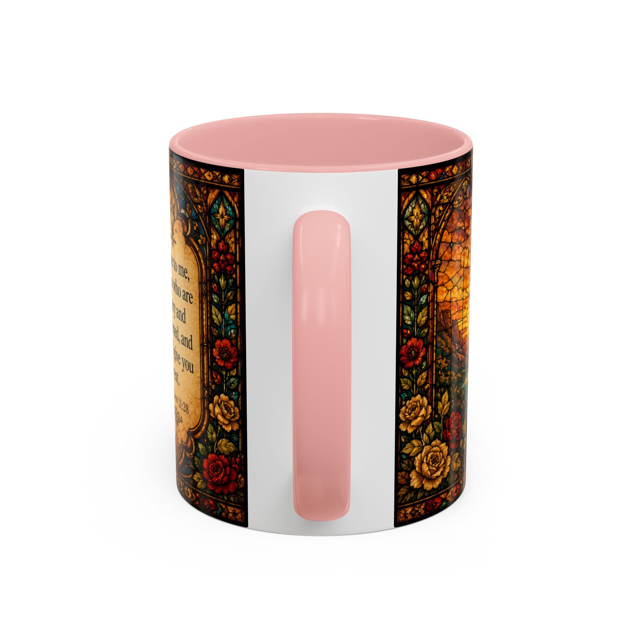 Jesus Stained Glass Artwork Mug | Accent Coffee Mug 11oz or 15oz