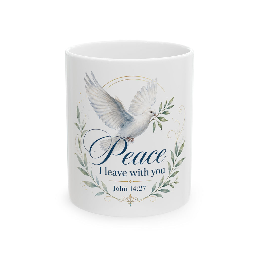 Peace I Leave With You dove mug | John 14:27 ceramic mug