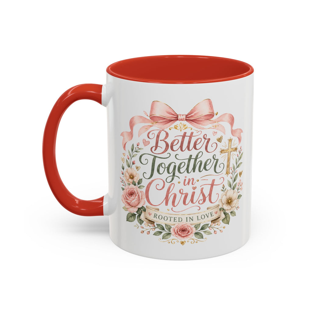Better Together in Christ Mug, Christian Couple Gift, Rooted in Love Coffee Cup, Faith Wedding Anniversary Mug, Bible Verse Gift