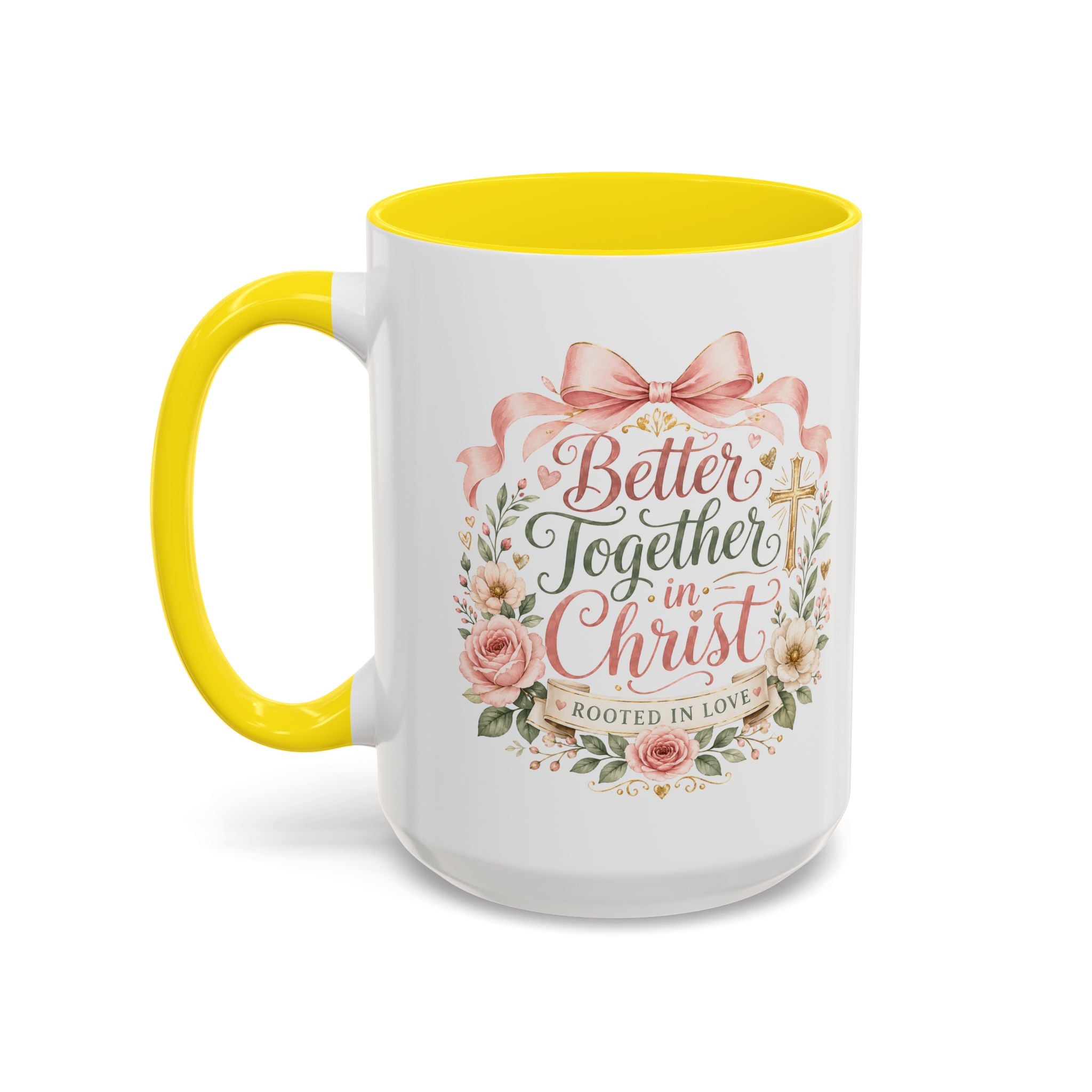 Better Together in Christ Mug, Christian Couple Gift, Rooted in Love Coffee Cup, Faith Wedding Anniversary Mug, Bible Verse Gift