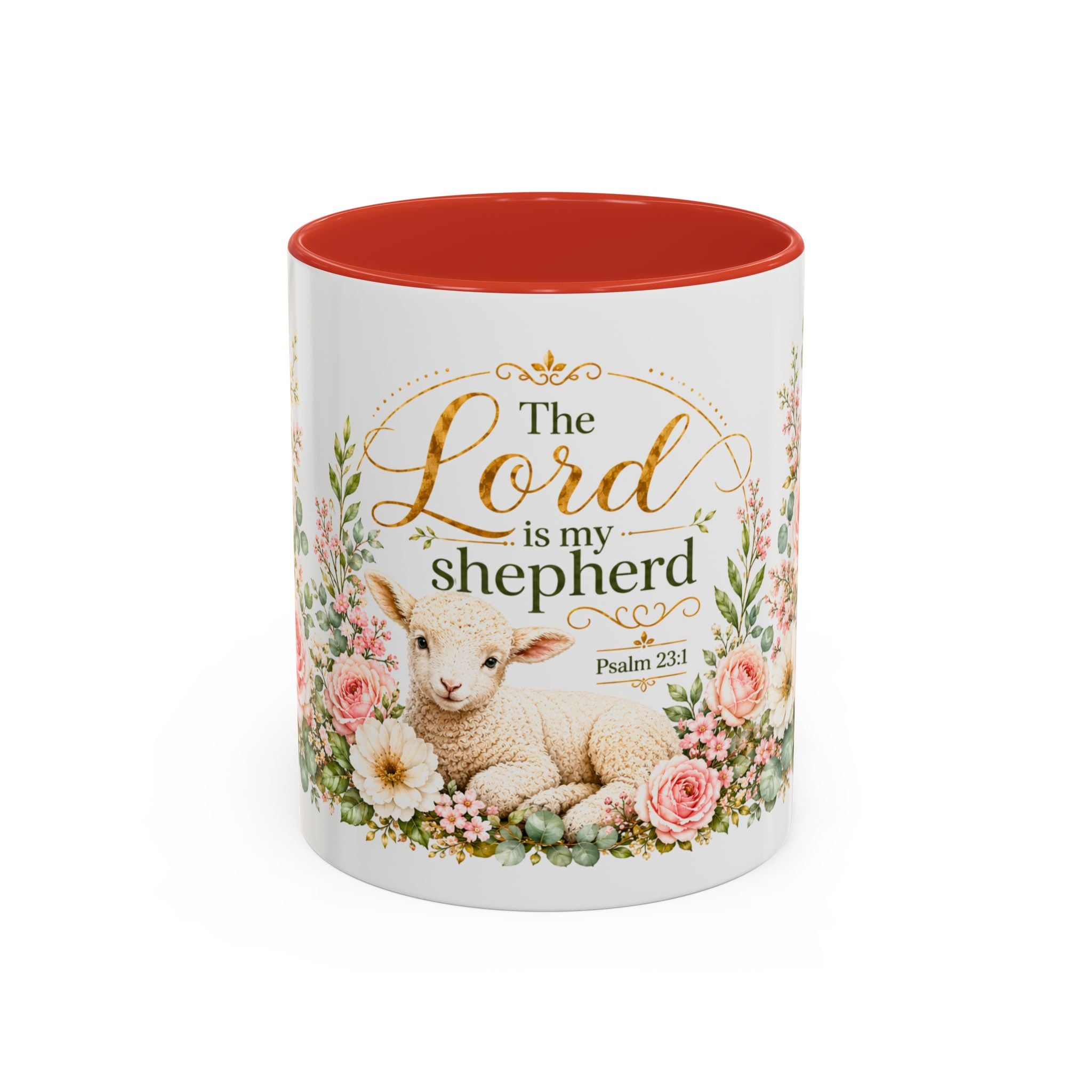 The Lord Is My Shepherd Mug, Psalm 23:1 Christian Coffee Cup, Lamb Bible Verse Mug, Faith Gift for Women Men, Religious Gift