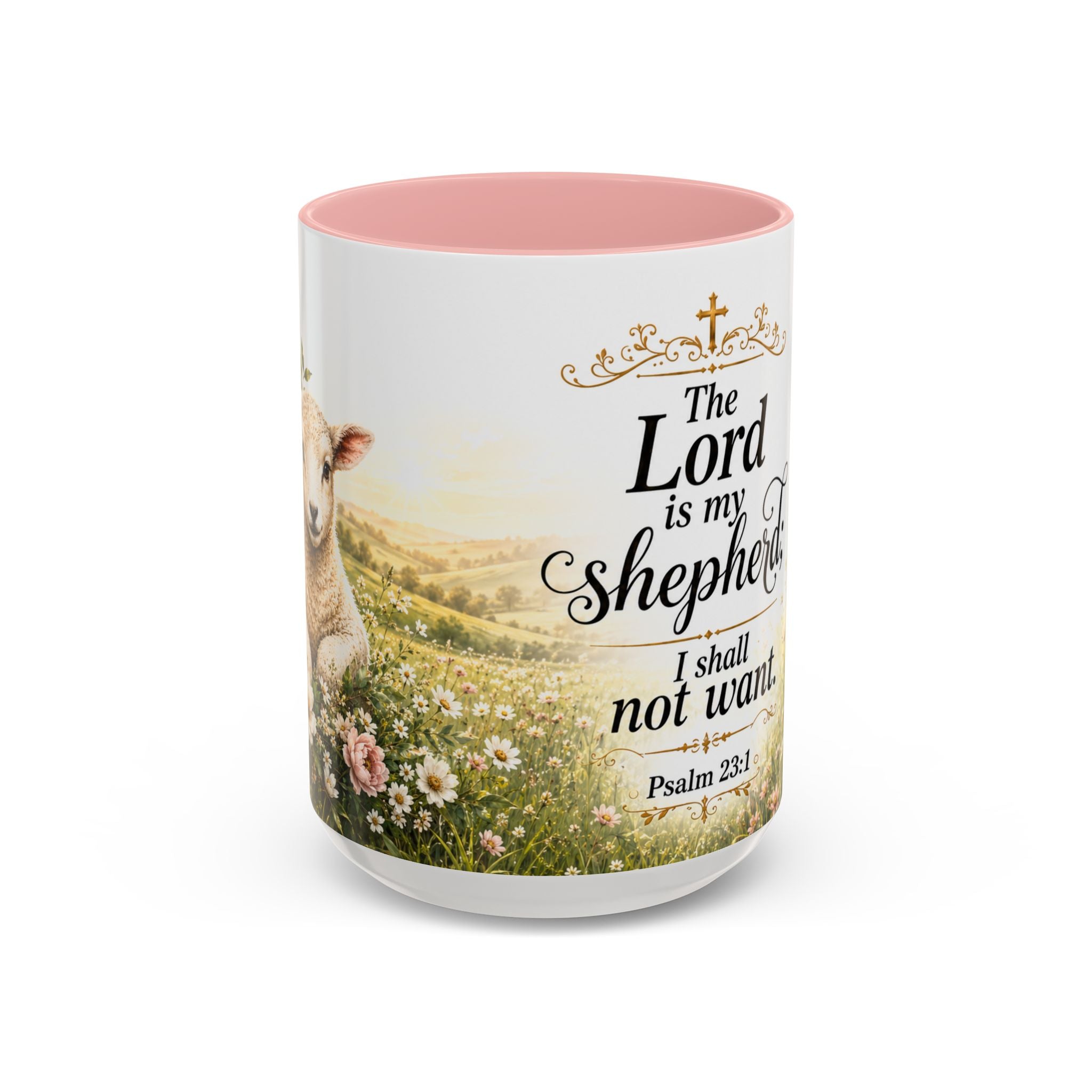 Innocence & Surrender to God Accent Coffee Mug | Religious Faith Scripture