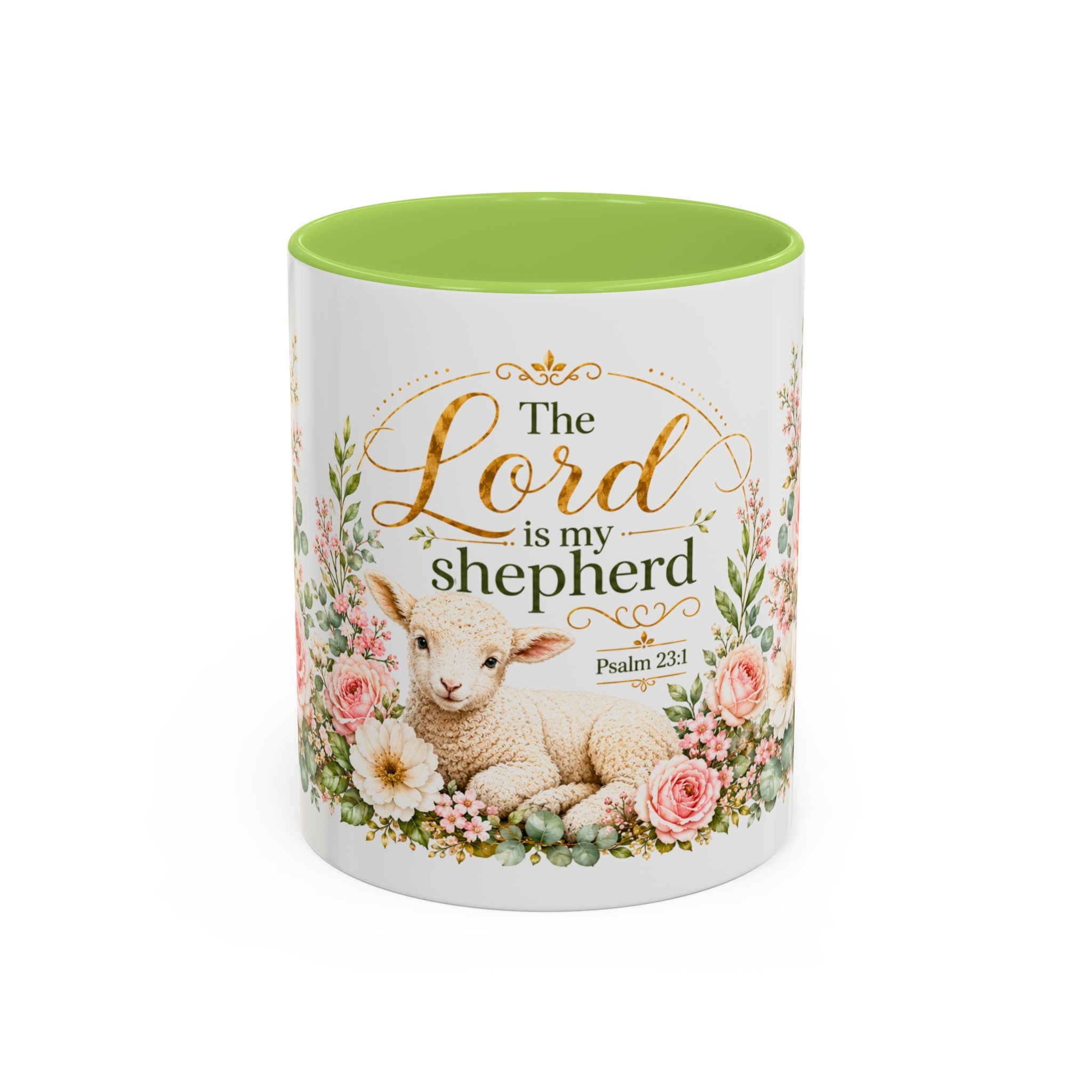 The Lord Is My Shepherd Mug, Psalm 23:1 Christian Coffee Cup, Lamb Bible Verse Mug, Faith Gift for Women Men, Religious Gift