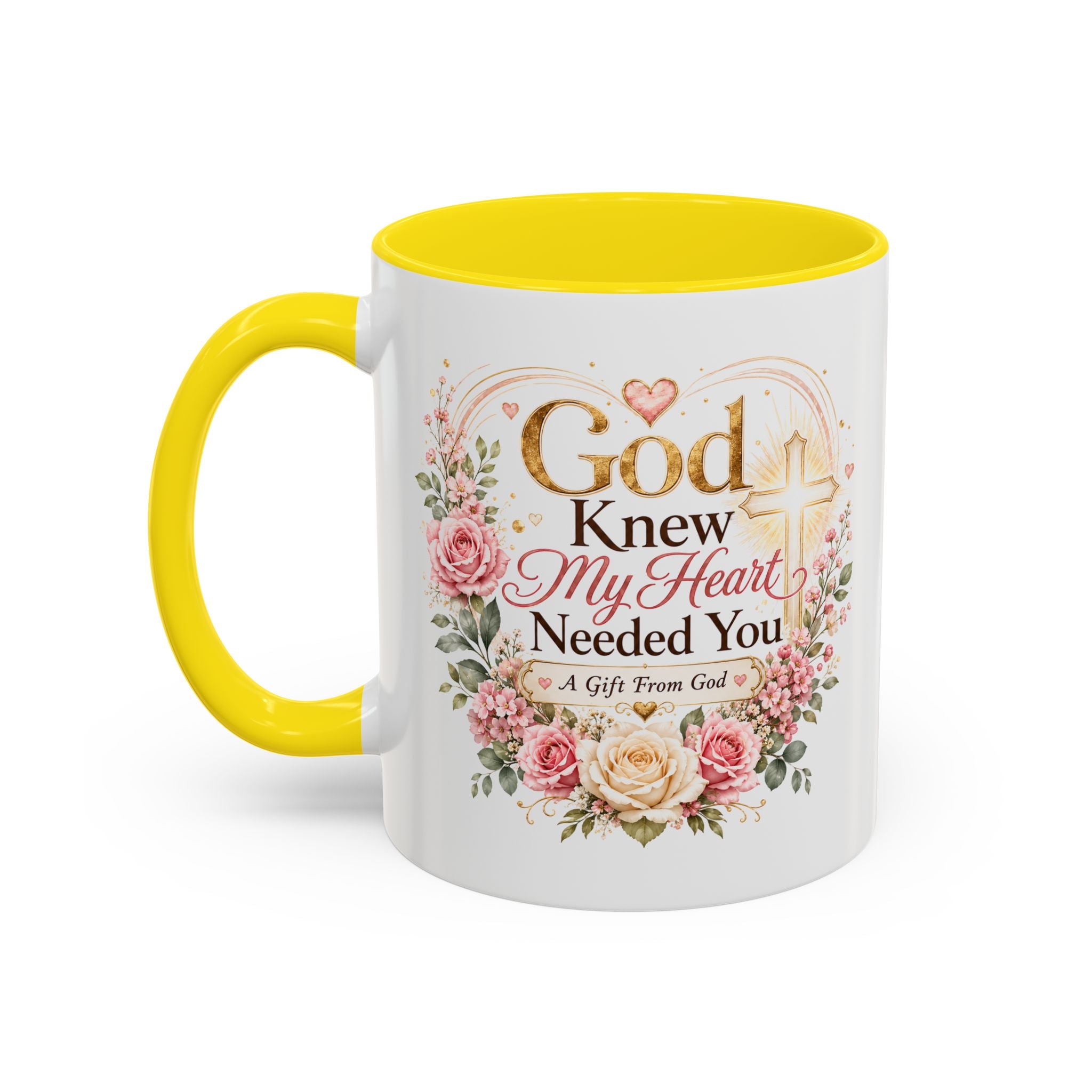 God Knew My Heart Needed You Mug, Christian Love Gift, Romantic Bible Verse Coffee Cup, Gift for Wife Girlfriend Husband Boyfriend
