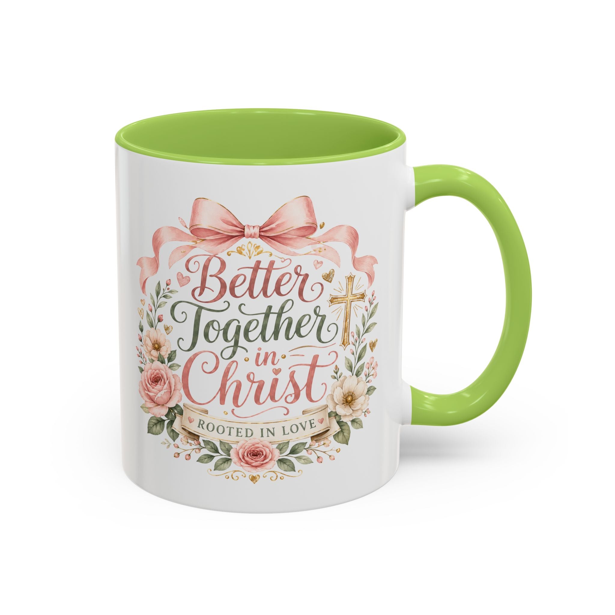 Better Together in Christ Mug, Christian Couple Gift, Rooted in Love Coffee Cup, Faith Wedding Anniversary Mug, Bible Verse Gift