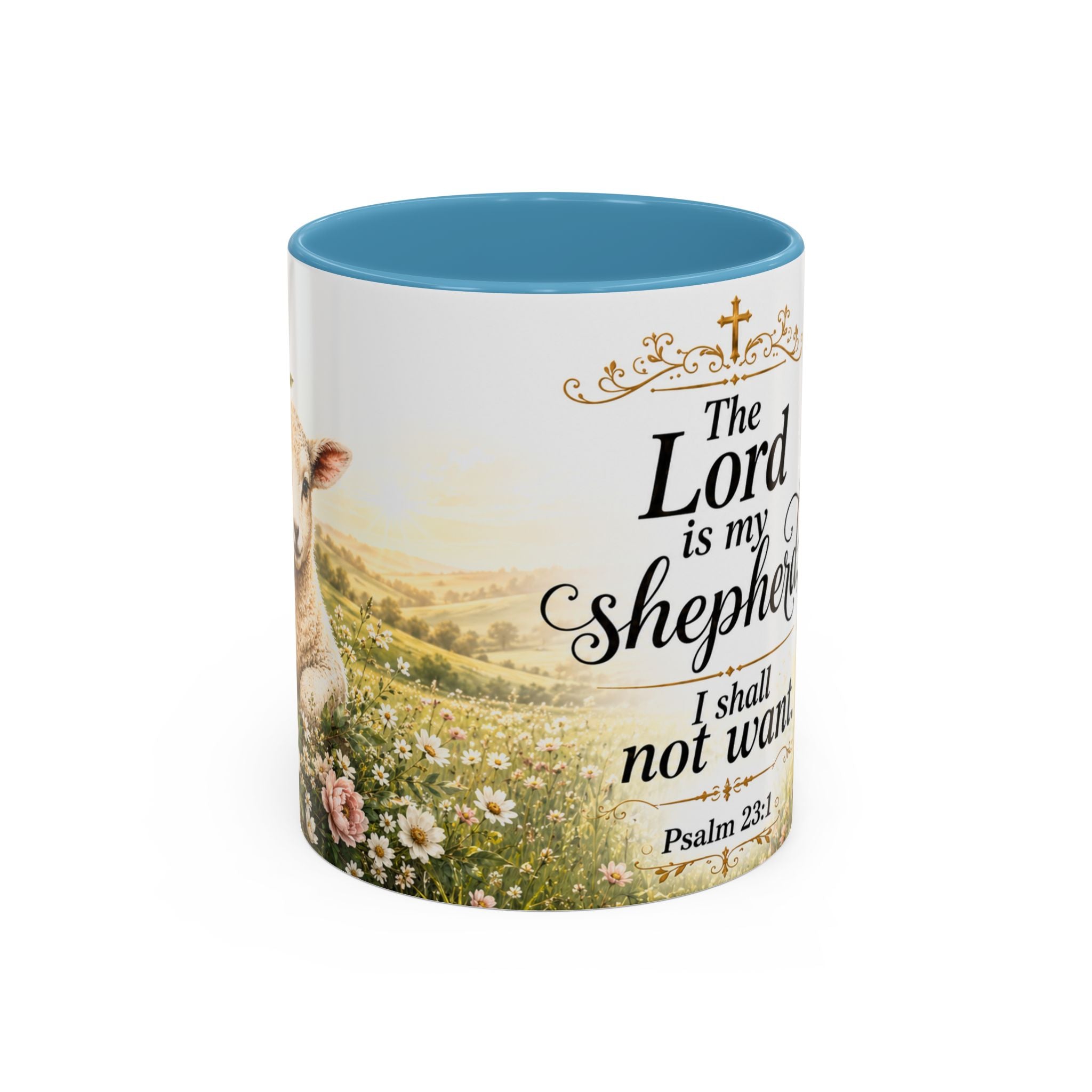Innocence & Surrender to God Accent Coffee Mug | Religious Faith Scripture