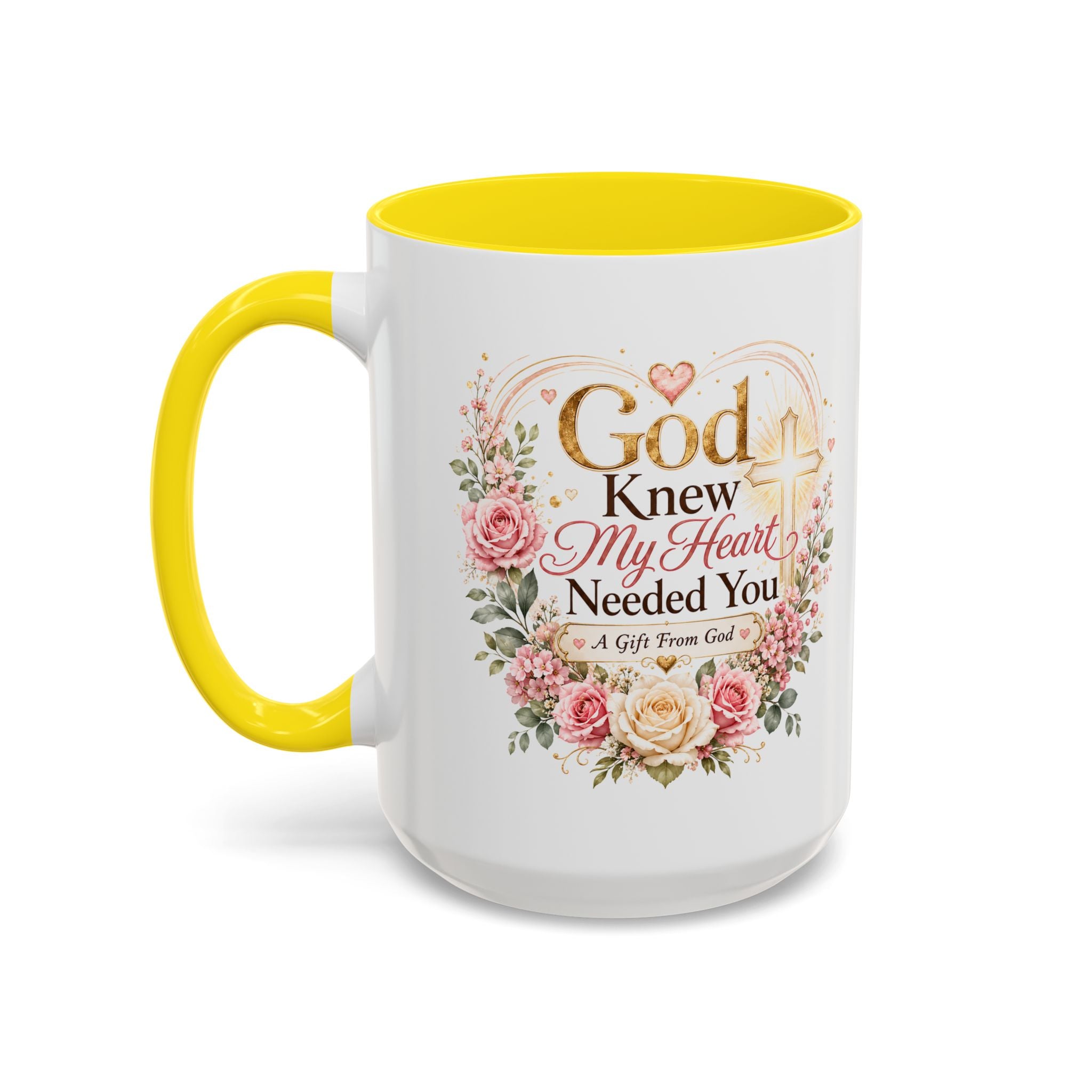 God Knew My Heart Needed You Mug, Christian Love Gift, Romantic Bible Verse Coffee Cup, Gift for Wife Girlfriend Husband Boyfriend