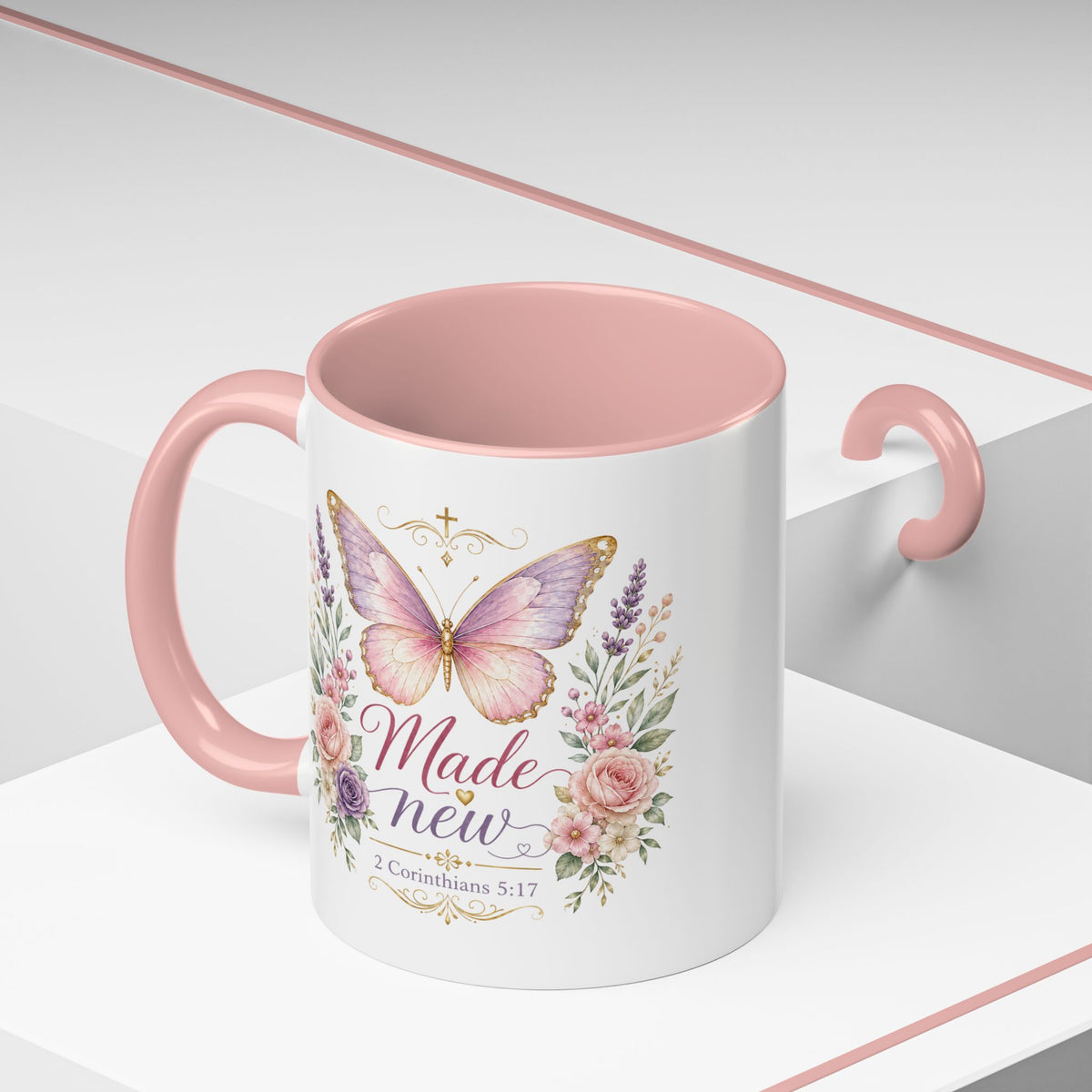 Butterfly Accent Coffee Mug | 11oz 15oz Ceramic