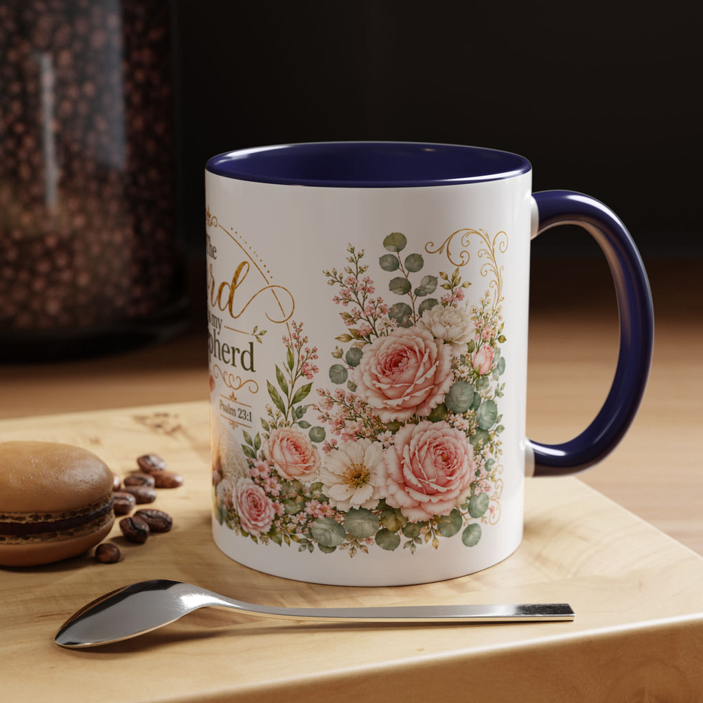The Lord Is My Shepherd Mug, Psalm 23:1 Christian Coffee Cup, Lamb Bible Verse Mug, Faith Gift for Women Men, Religious Gift
