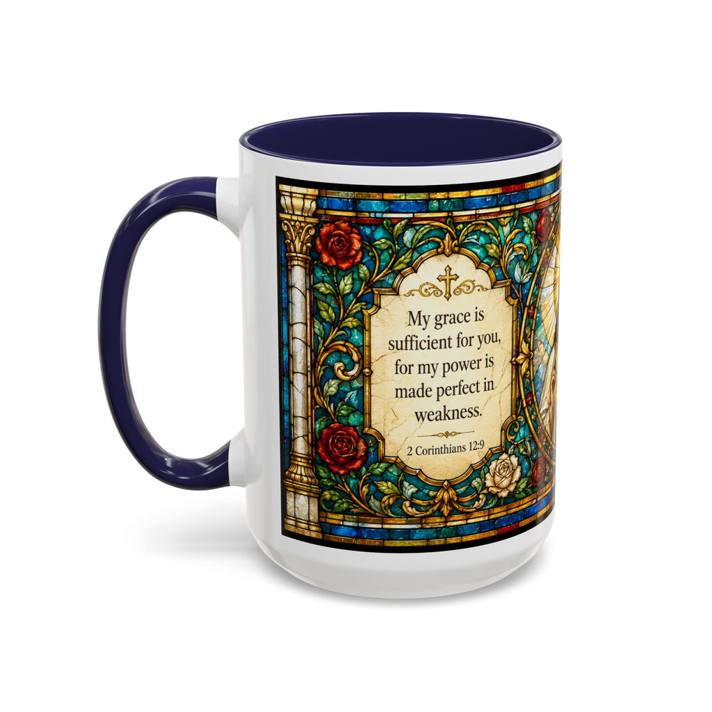 Sacred Heart Jesus Stained Glass Mug | Accent Coffee Mug 11oz 15oz