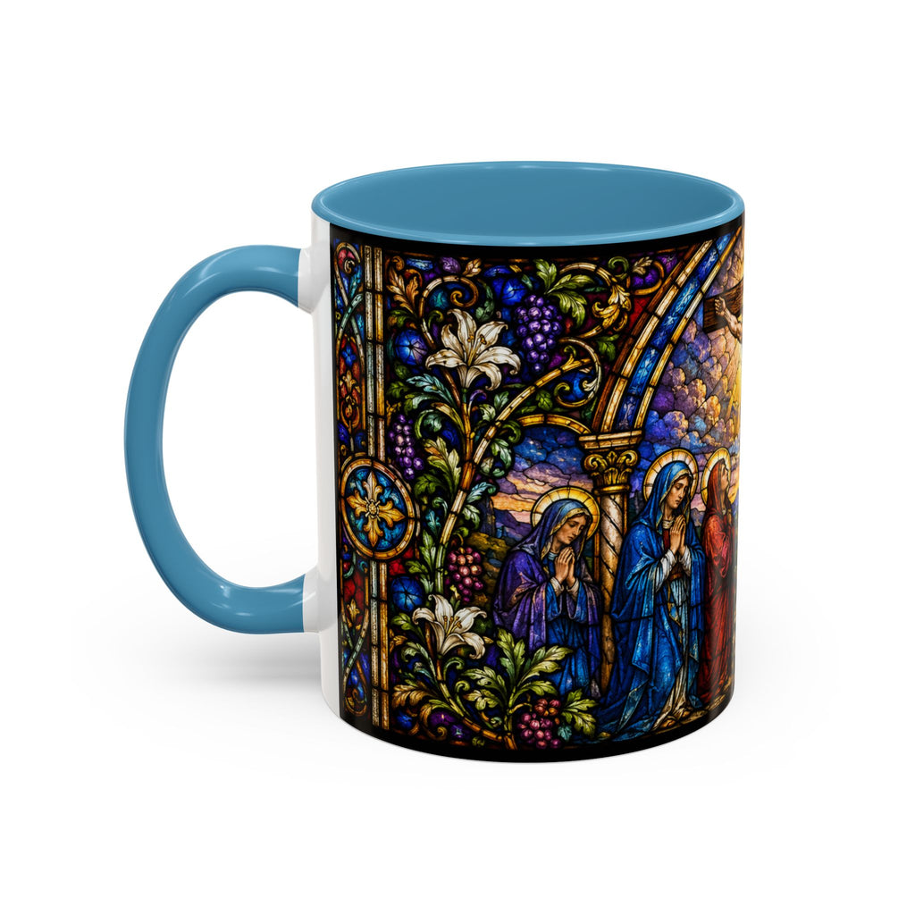 Crucifixion Stained Glass Mug | Accent Coffee Mug