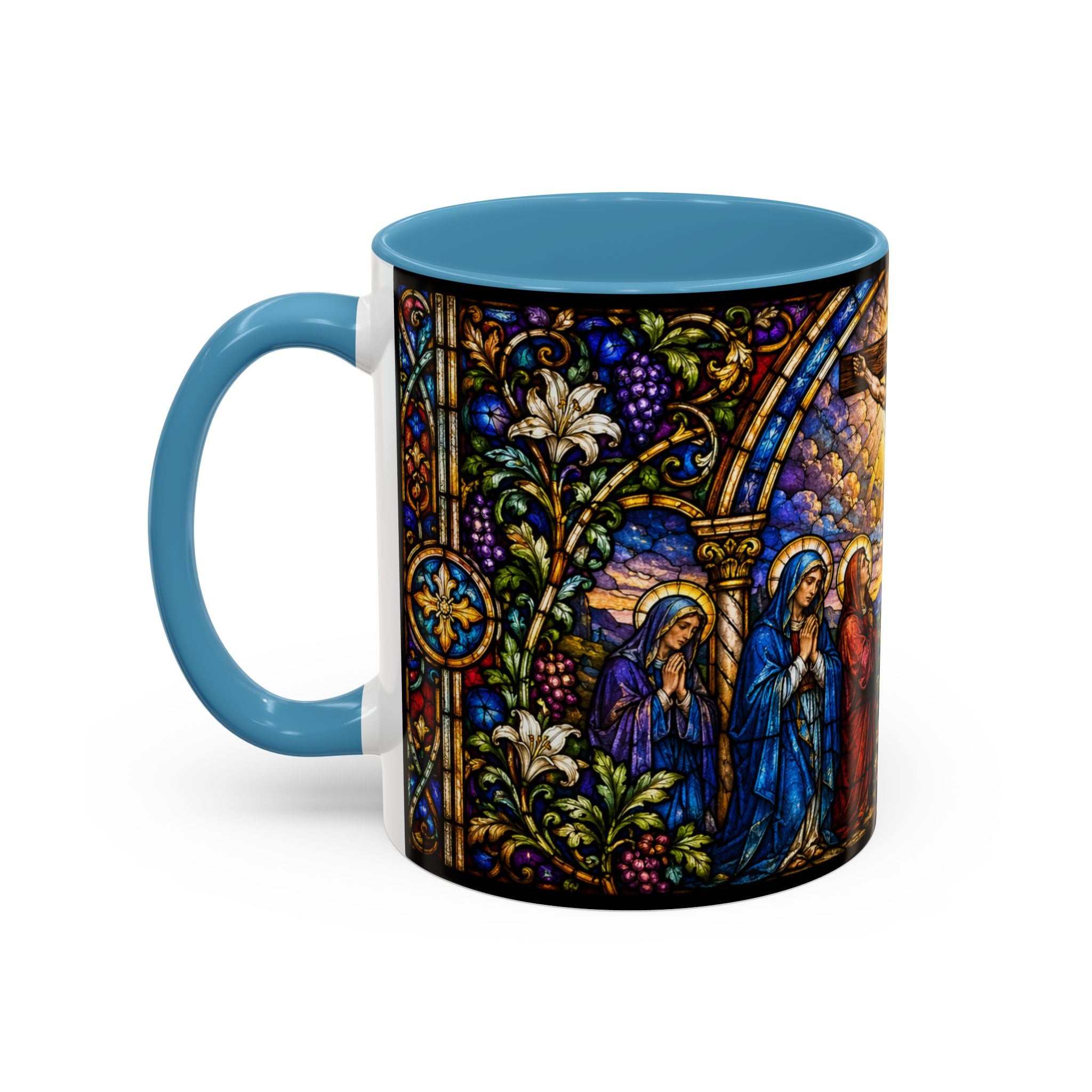 Crucifixion Stained Glass Mug | Accent Coffee Mug