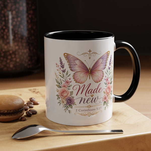 Butterfly Accent Coffee Mug | 11oz 15oz Ceramic