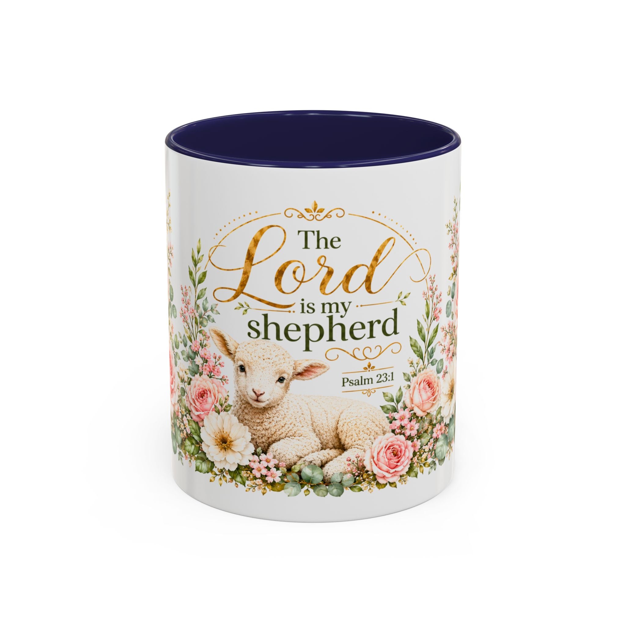 The Lord Is My Shepherd Mug, Psalm 23:1 Christian Coffee Cup, Lamb Bible Verse Mug, Faith Gift for Women Men, Religious Gift
