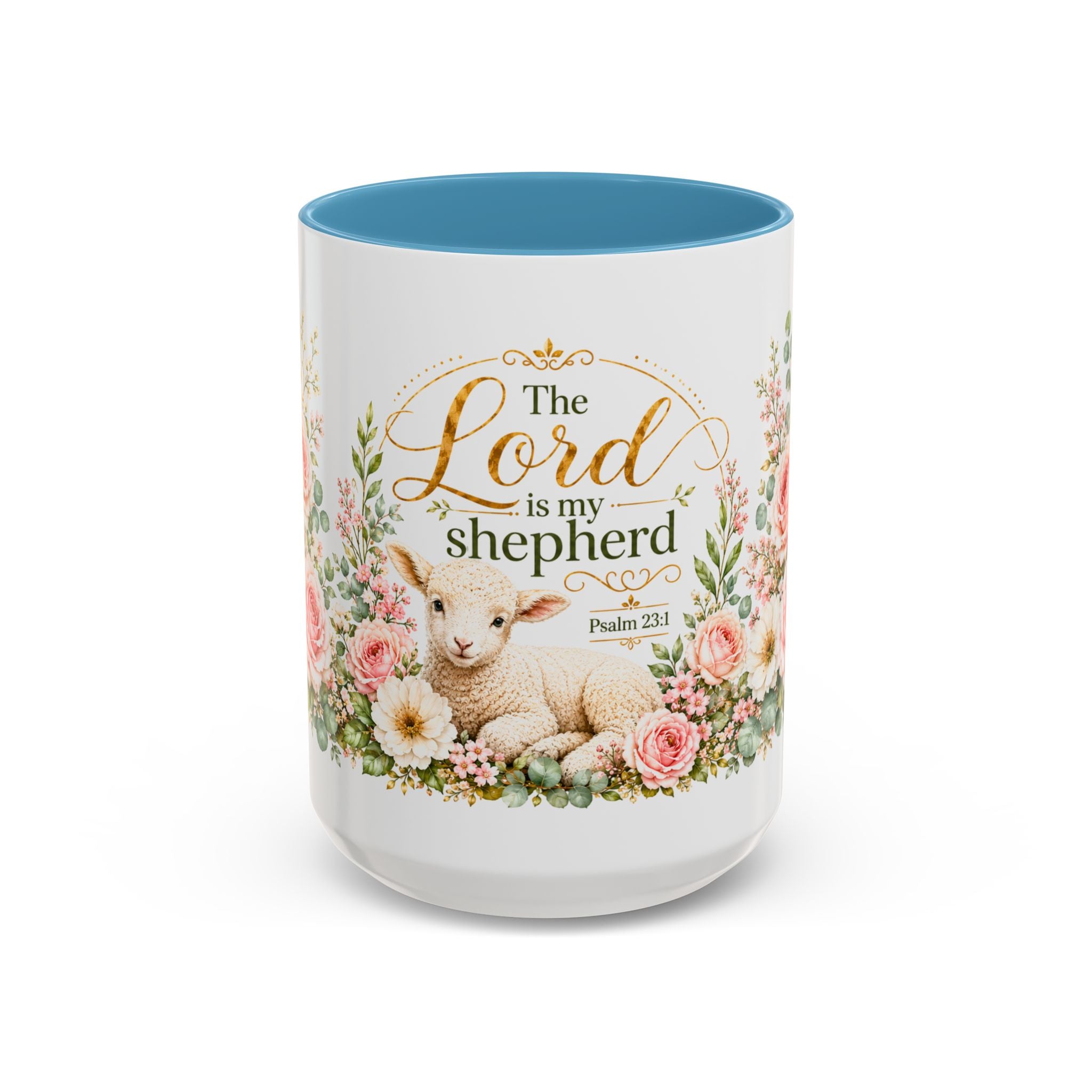 The Lord Is My Shepherd Mug, Psalm 23:1 Christian Coffee Cup, Lamb Bible Verse Mug, Faith Gift for Women Men, Religious Gift
