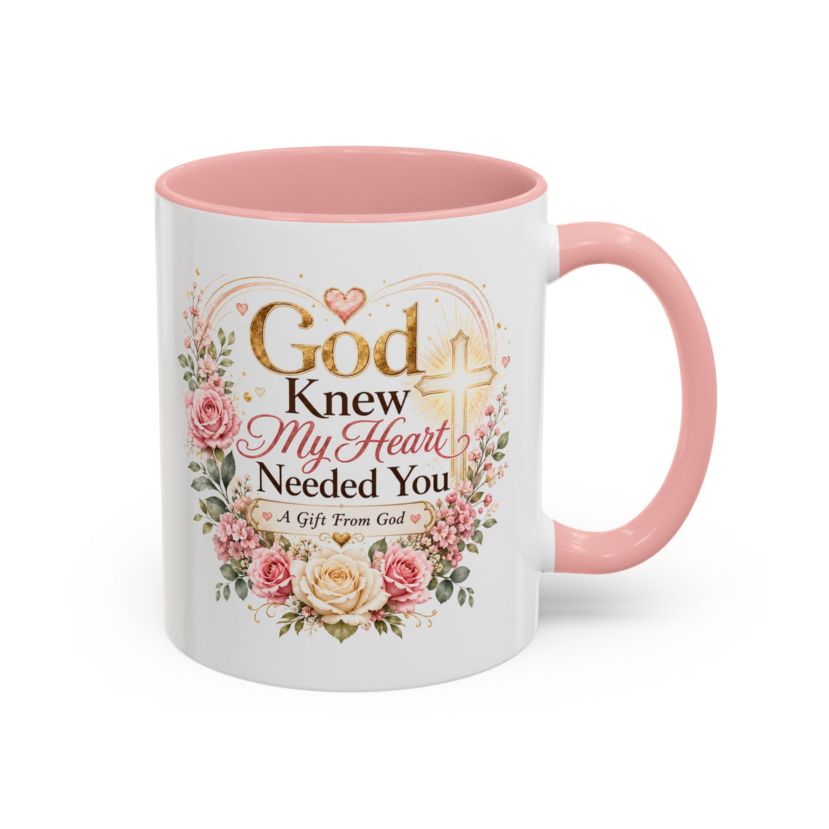 God Knew My Heart Needed You Mug, Christian Love Gift, Romantic Bible Verse Coffee Cup, Gift for Wife Girlfriend Husband Boyfriend